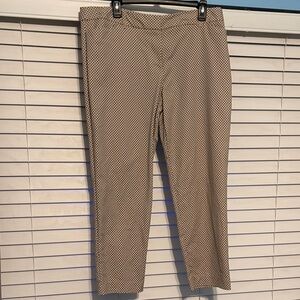 Liz Claiborne Beige and Black Geometric Pants